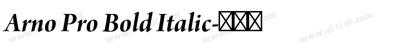 Arno Pro Bold Italic字体转换